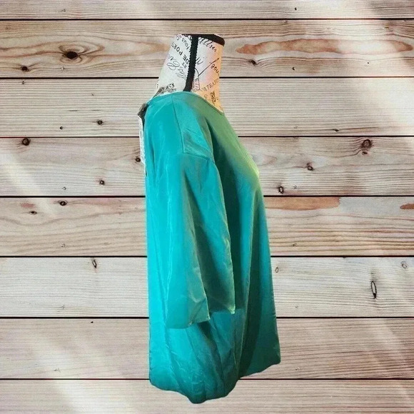 VINTAGE PLUS PERFERRED SIZE 24 W GREEN BLOUSE NWT - Picture 2 of 5